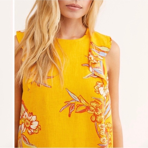 Free People Summer In Tulum Floral Printed Tunic Top Size Large - Picture 4 of 12